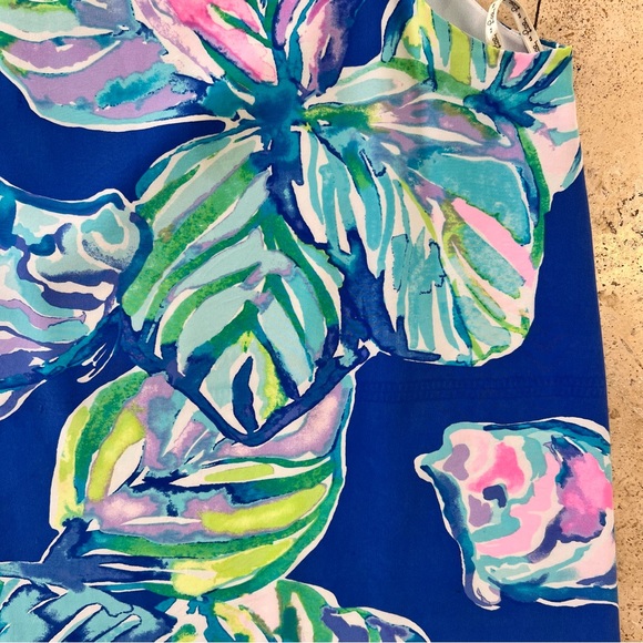 Lilly Pulitzer Silk Jackie Tank Shift Dress Casa Del Sol Blue Pink Tropical - Picture 7 of 7